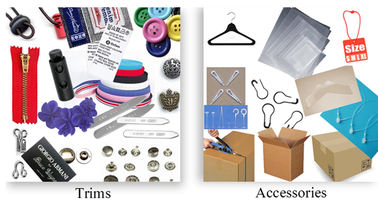 Garments Trims and Accessories List